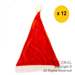 GORRO PAPA NOEL PLUSH  X 12